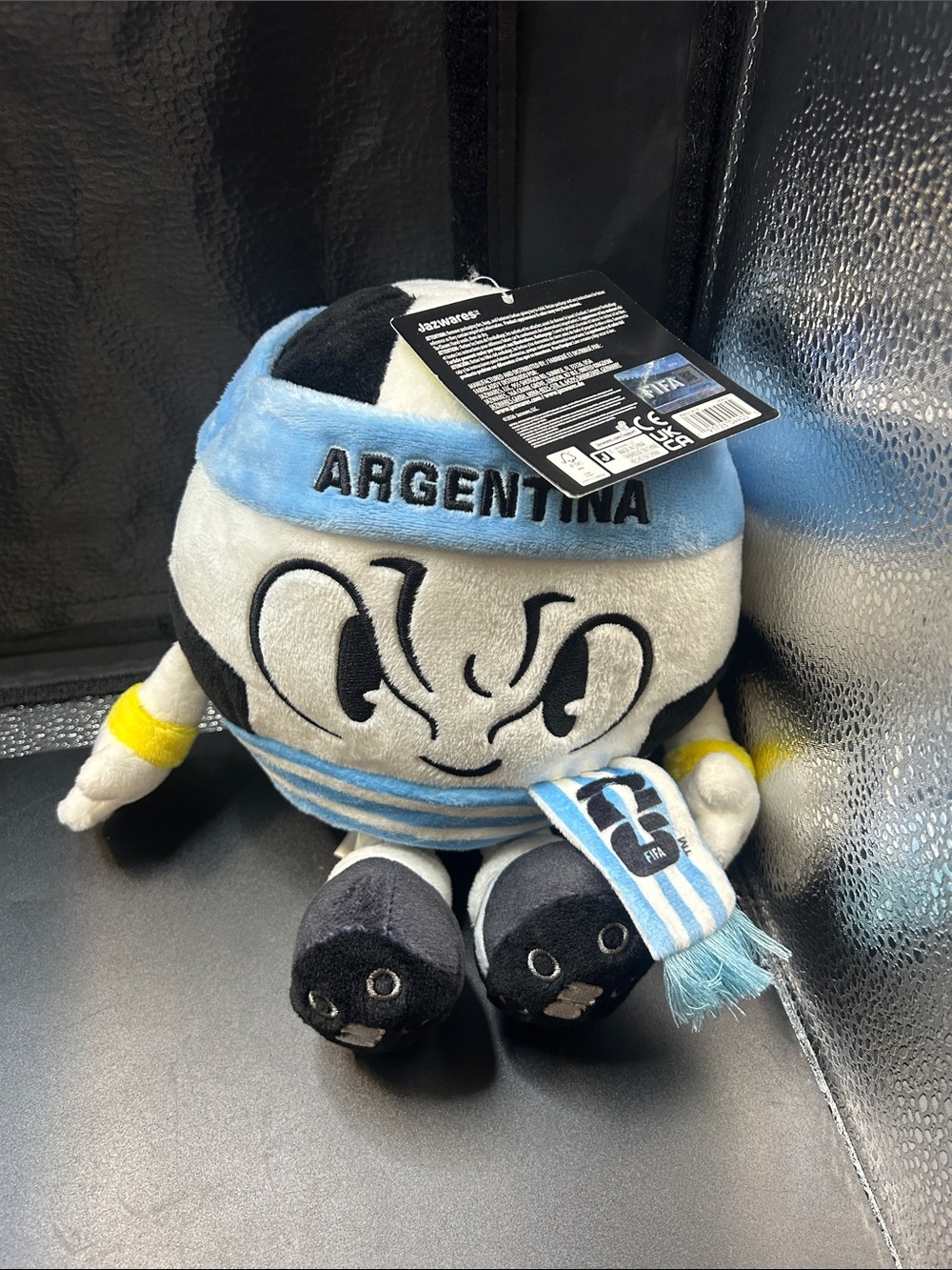 Argentina Plush Mascot Decor - Blue, White & Black